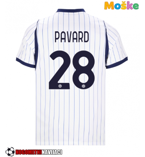 Moške Nogometnih dresov Inter Milan Benjamin Pavard #28 Gostujoči 2026-27 Kratki rokavi Moške Nogometnih dresov Inter Milan Benjamin Pavard #28 Gostujoči 2026-27 Kratki rokavi